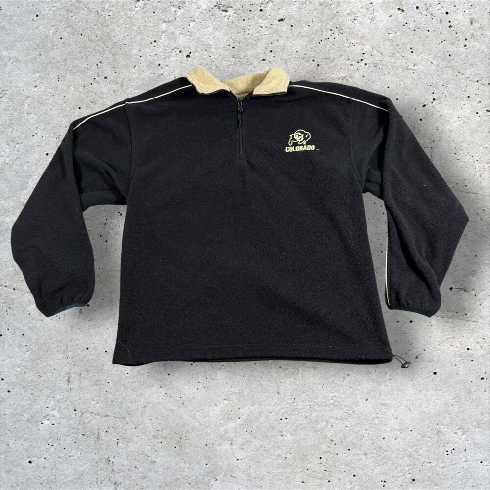 Vintage Colorado Buffaloes Reebok Heisman 1/4 Zip Fleece Pullover Black Size XL
